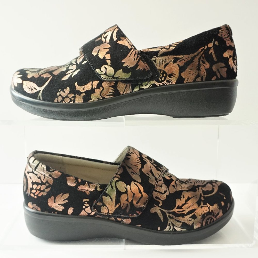 Alegria Lauryn Regal Copper Cross Strap Slip On Womens Shoes Size EU38  US 8-8.5